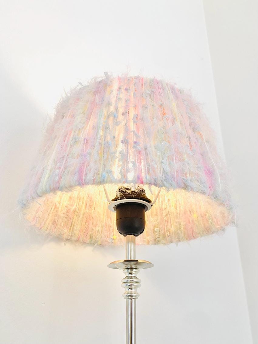 Grande Lampe De Table En Céramique Blanche – Style Shabby Chic, Broderie Apparente, Made In Italy, Pied E27