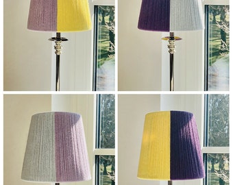 Reversible lampshade! Many perspectives! Small woven wool lampshade (S) Ø 17 cm, 100% cotton