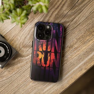 Running Cover Run in the Forest Phone Case for iPhone 15 Pro 16 Max 14 Plus, 13, 12, 11 & Samsung Galaxy S24, S23 S22 S21 Gift for Runner