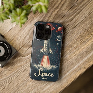International Space Day phone case for iPhone 16 Pro 15 Max, 14 Plus, 13, 12, 11 Samsung Galaxy S24 S23 Case Gift For dad mom astrology