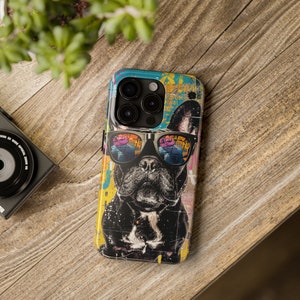 French Bulldog dog phone case for iPhone 16 Pro 15 Max, 14 Plus, 13, 12, 11 Samsung Galaxy S24 S23 Case Gift For Mom Dad Dog Frenchie Lover