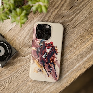 Horse Racing Derby phone case for iPhone 16 Pro 15 Max, 14 Plus, 13, 12, 11 Samsung Galaxy S24 S23 Case Gift For Mom Dad Horses Race Derby