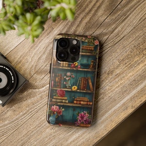 Book Phone Case for iPhone 15 Pro Max, 14 Plus, 13, 12, 11 Samsung Galaxy S24 S23 S22 Gift For Mom Her Vintage Bookish Reading Lover