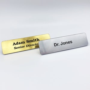 Name Badge Staff ID Custom Work ID Name Tag with Pin image 1