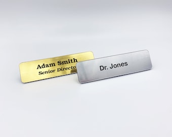 Name Badge Staff ID | Custom Work ID Name Tag with Pin