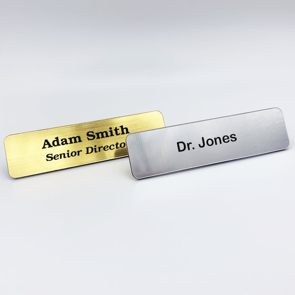 Name Badge Staff ID | Custom Work ID Name Tag with Pin