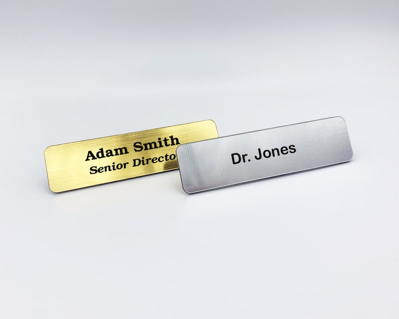 Name Badge Staff ID Custom Work ID Name Tag with Pin image 1