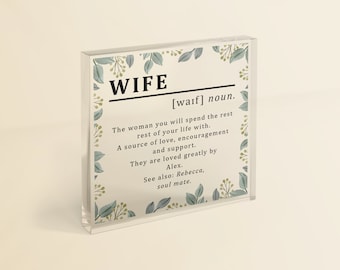 Wife Gift | Definition of a Wife Gift | Personalised Wife Gift with Gift Bag