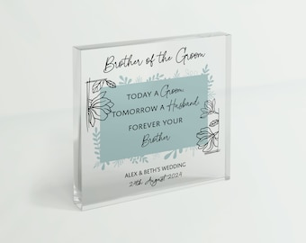 Brother Wedding Favour Gift | Brother of the Bride Brother of the Groom Gift