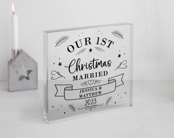 First Christmas Married Gift | Personalised 'Our/Your 1st Christmas' Married Couple Gift