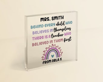 Teacher Gift | Thank You Personalised Gift for Teacher | Multiple Designs and Free Gift Bag