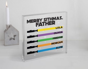 Dad Christmas Gift 'Merry Sithmas, Father' | Custom Personalised Christmas Gift for Dad with Gift Bag