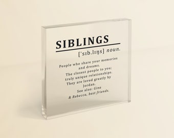 Siblings Gift | Definition of a Siblings Gift | Personalised Siblings Gift with Gift Bag