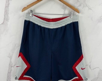 Vintage Nike Swoosh Logo Basketball Shorts Größe M