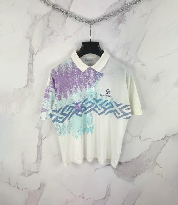 Vintage 90s Sergio Tacchini Pete Sampras Tennis Polo Shirt