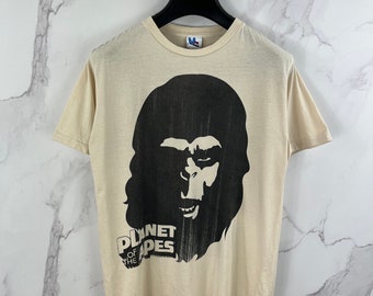 Vintage Planet Of The Apes Big Logo T Shirt FOX Size S