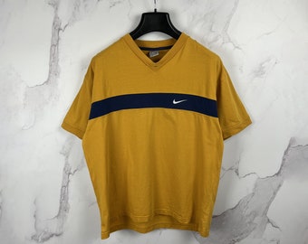 Maglietta sportiva vintage Nike ricamata con logo Swoosh retrò Streetwear Taglia L