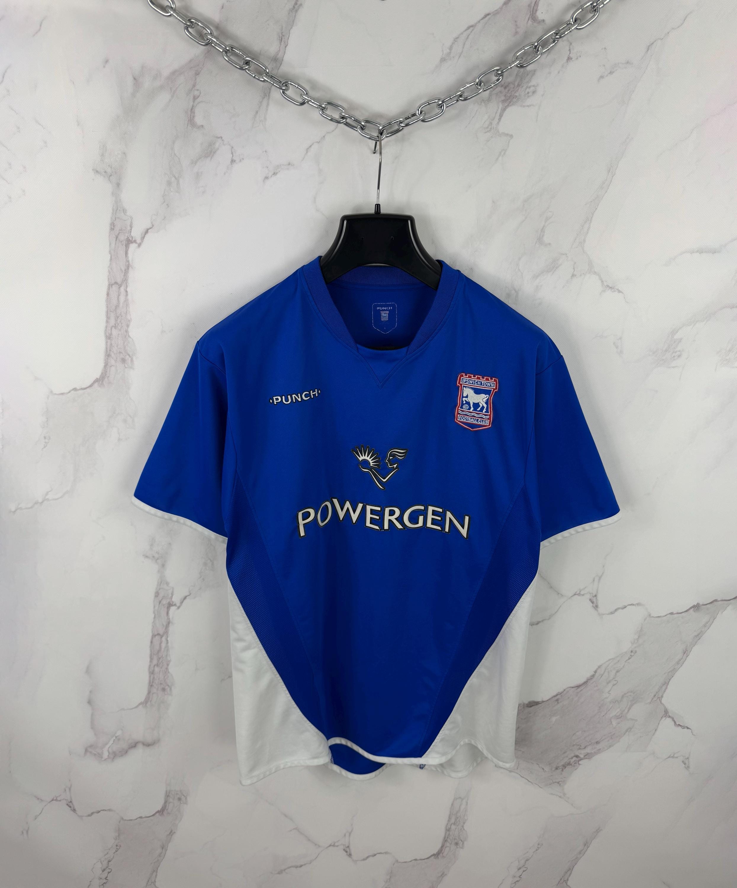 Maillot De Foot Vintage Ipswich Town 2003-2005 - Punch Taille L - Domicile Bleu