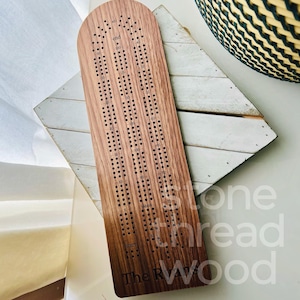 Personalized Cribbage Game Board, Custom Crib, Card Game, Family Game Night, Wood Board Game, Three Player Game, Crib Board