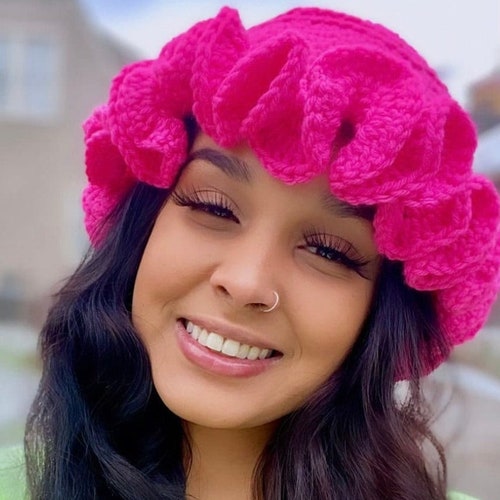 Large Ruffle Bucket Hat Pattern Etsy