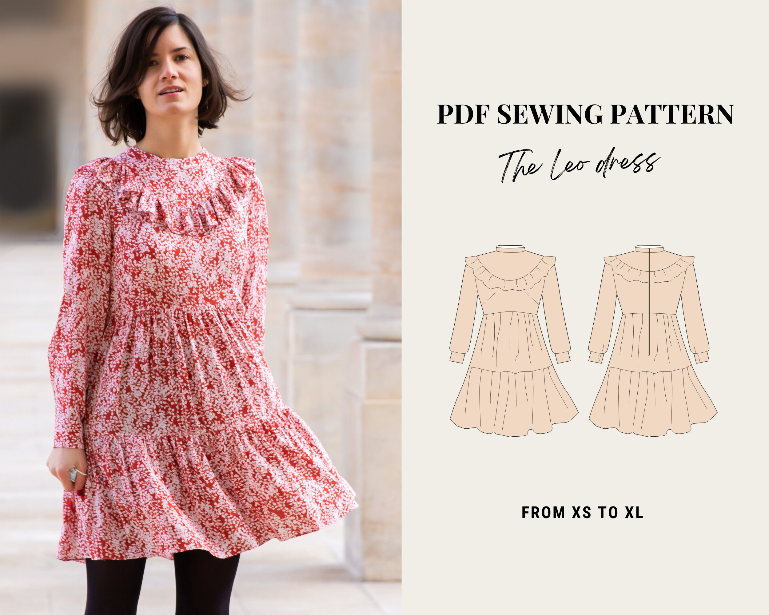 Easy Sewing Pattern for Women's Dress, Summer Dress, Empire Waist