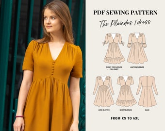 PDF Sewing Pattern Pleiades Dress by French Poetry From XS