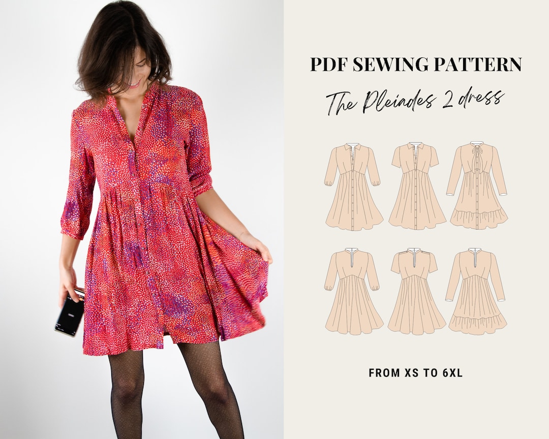 Buy PDF Sewing Pattern Pleiades Dress by French Poetry From XS to 6XL  Empire Waist Dress Sewing Pattern Online in India