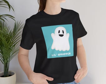 Camiseta divertida de Halloween con fantasmas: Lil' Wrapper Graphic Tee