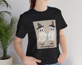 Camiseta divertida de pareja fantasma - Camiseta gráfica de Halloween a juego