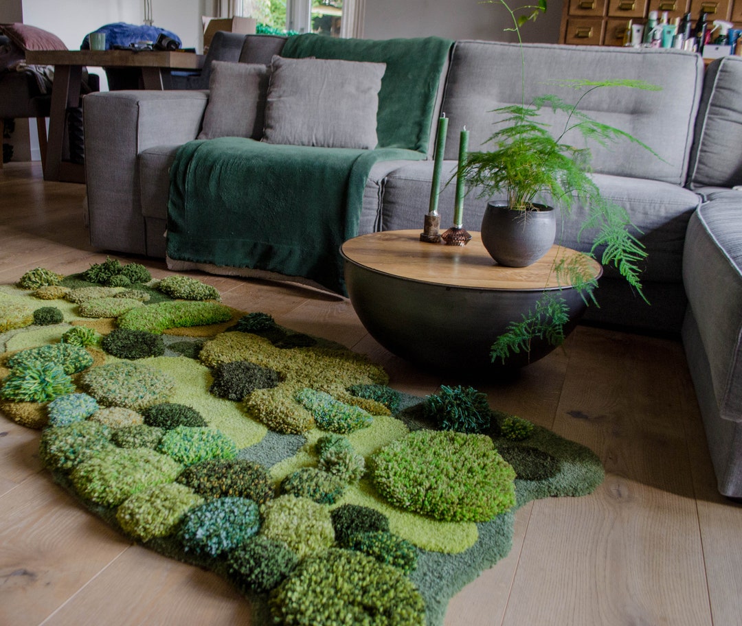Handtufted Rug Landscape Rug Moss Rug 3D Carpet Forest Etsy