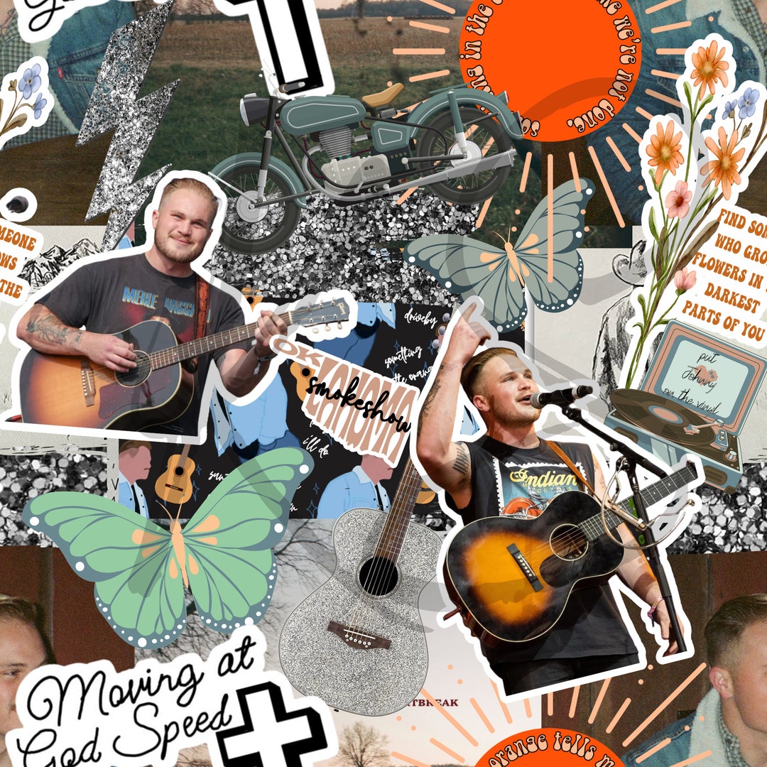 Zach Bryan Seamless Collage 2.0 (Instant Download) Etsy