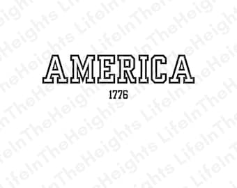 America 1776 - SVG, PNG, JPG files - America, independence, July forth, usa, t Shirt svg, American, 'merica, memorial day, stars, stripes