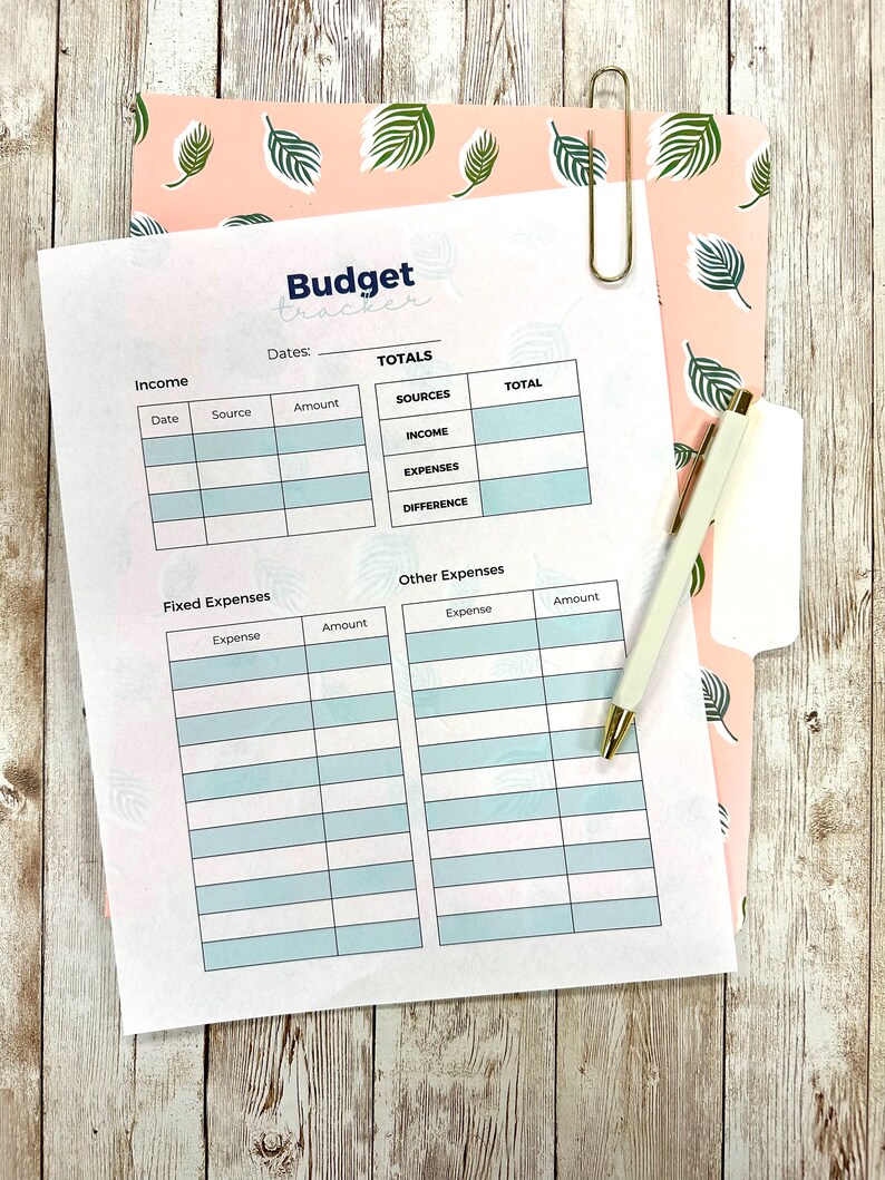 Printable Budget Sheet Household Income Savings Money