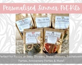 Personalized Simmer Pot Kits - Stovetop Potpourri -Make Perfect Favors & Gifts for Showers, Parties and Celebrations!