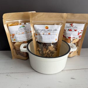 Fall Simmer Pot Kit: Mini Bundle of 3 Scents (Dried Fruits, Spices, Herbs, stovetop potpourri) image 4