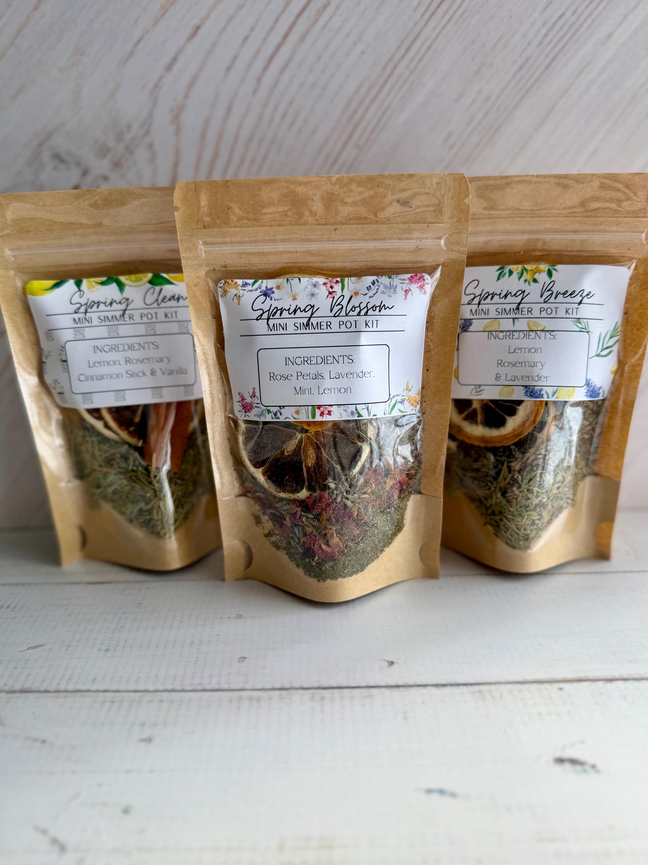 Spring Mini Simmer Pot Kit Bundle of 3 Scents: Stovetop Potpourri ...