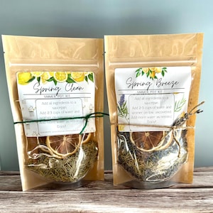 Spring Collection Simmer Pot Kits - Stovetop Potpourri - Dried Fruits, Spices, Herbs - Individual Kit