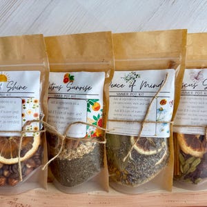 Simmer Pot Kits - Stovetop Potpourri - Dried Fruits, Spices, Herbs - Individual Kit