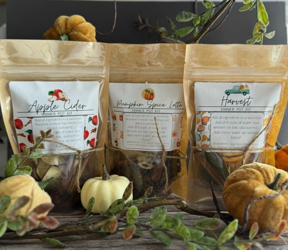 Fall Simmer Pot Kit - Stovetop Potpourri - Dried Fruits, Spices, & Herbs