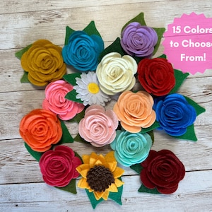 Dog or Cat Collar Flower- 2&quot; or 3&quot; Felt Dog/Cat Collar Flower Attachment -Removable Pet Collar Accessory-Kids,Wedding,Gift,Backpack,Multiuse