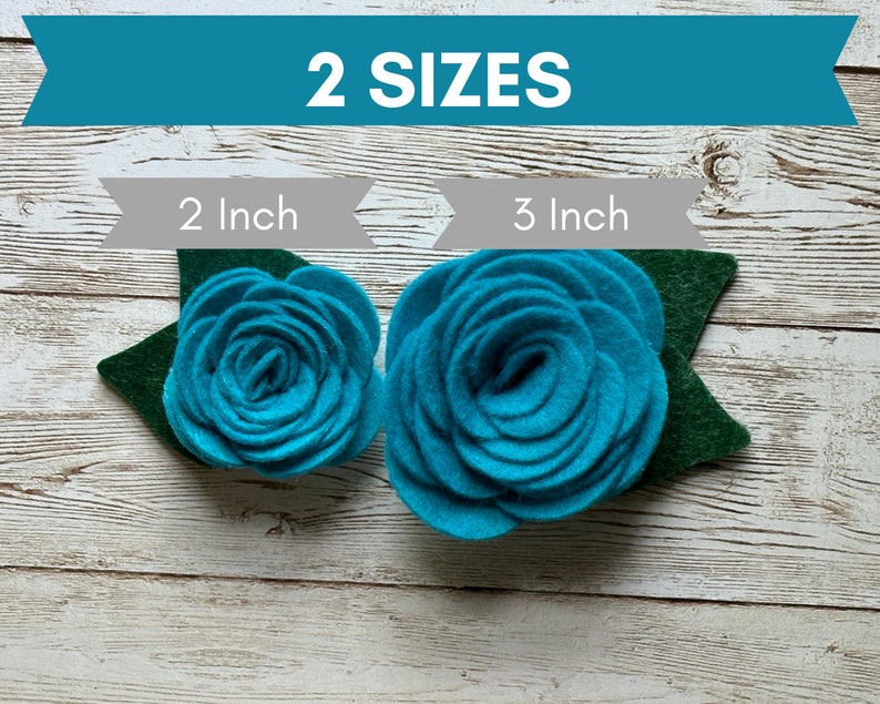 Dog or Cat Collar Flower 2 or 3 Felt Dog/Cat Collar Flower Attachment Removable Pet Collar Accessory-Kids,Wedding,Gift,Backpack,Multiuse image 3