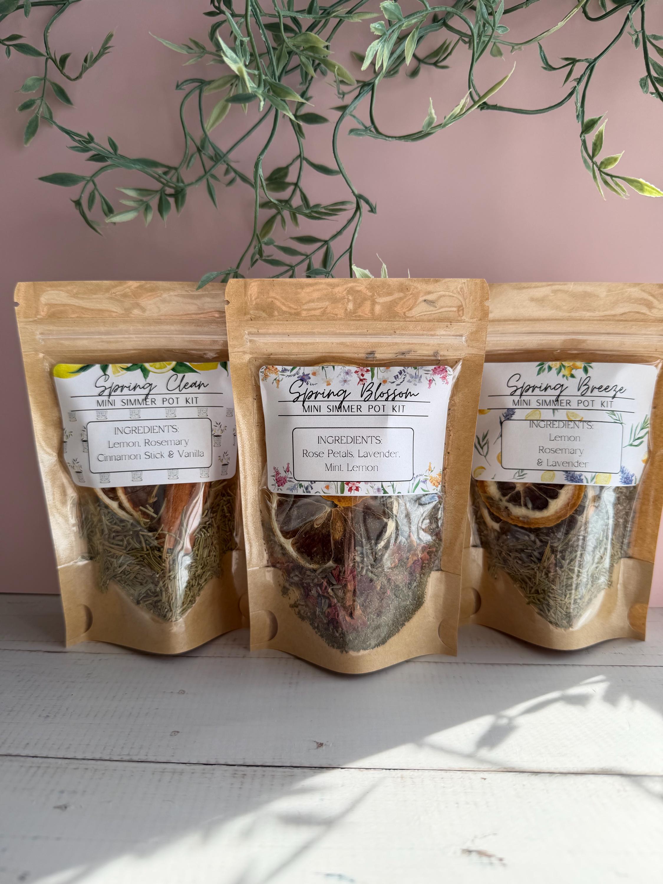 Spring Mini Simmer Pot Kit Bundle of 3 Scents: Stovetop Potpourri ...