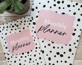 2 Year Undated Monthly Planner, 6" x 9" or 8.5" x 11"  with Notes & To Do Lists! Blank Months, Planner, Organizer