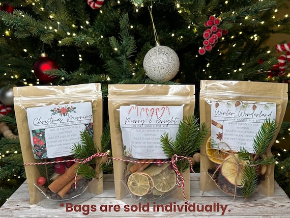 Holiday Simmer Pot Kits - Stovetop Potpourri - Dried Fruits, Spices, Pine