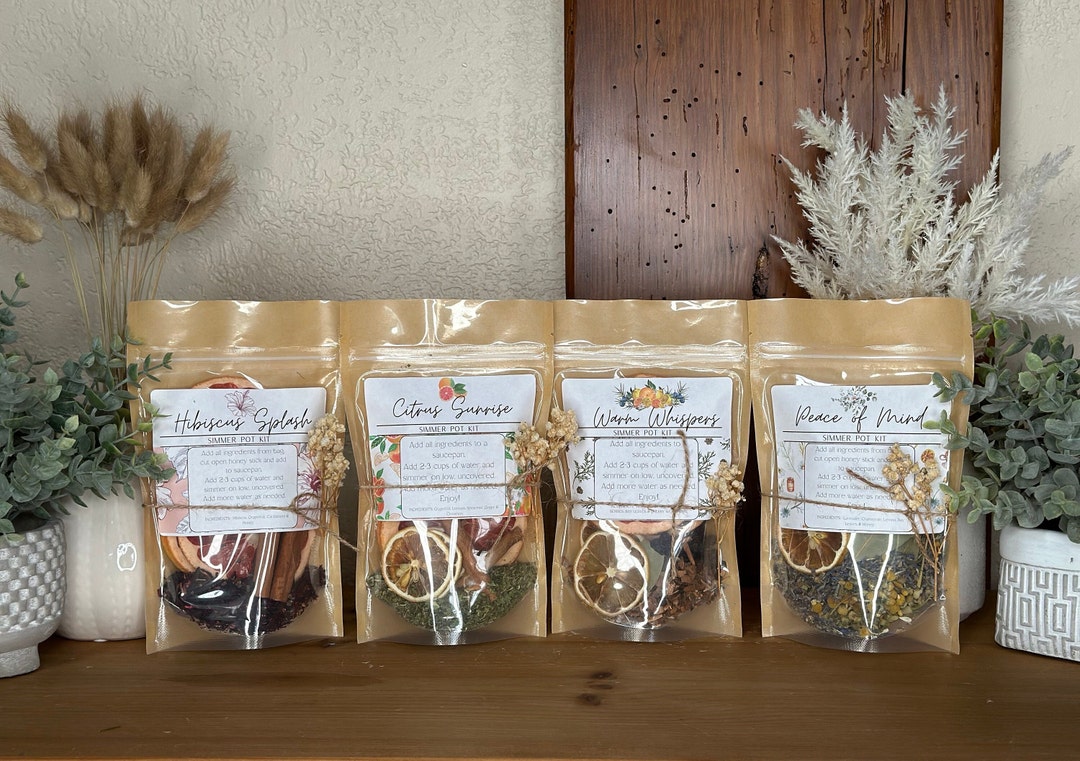 Simmer Pot Kits Stovetop Potpourri Dried Fruits, Spices, Herbs