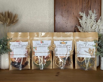 Simmer Pot Kits - Stovetop Potpourri - Dried Fruits, Spices, Herbs - Individual Kit