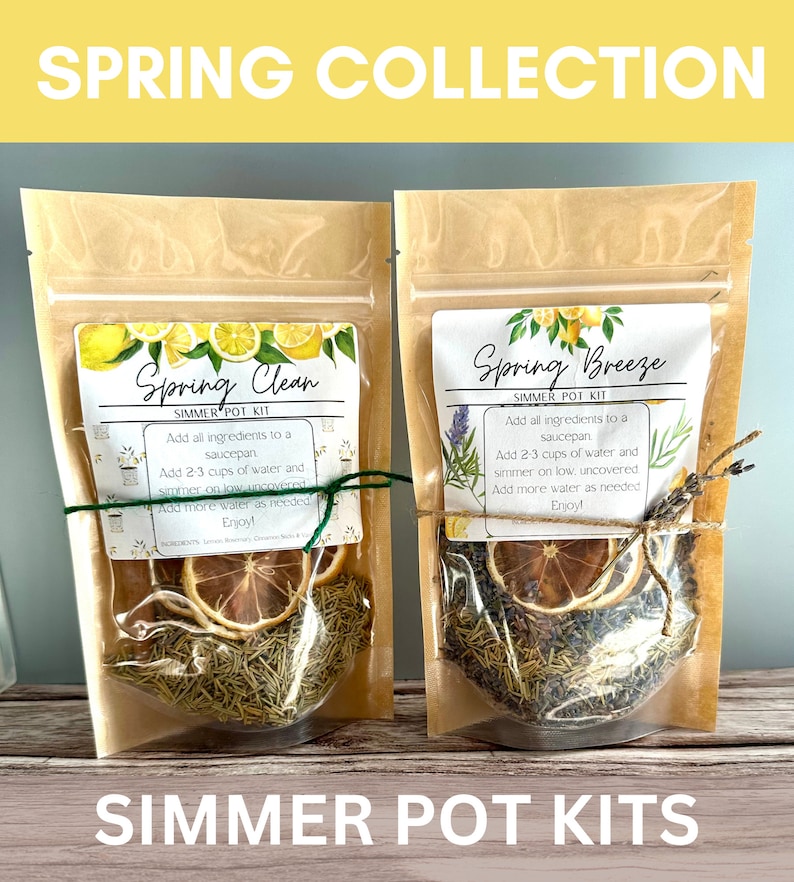 Spring Collection Simmer Pot Kits Stovetop Potpourri Dried Fruits, Spices, Herbs Individual Kit image 1