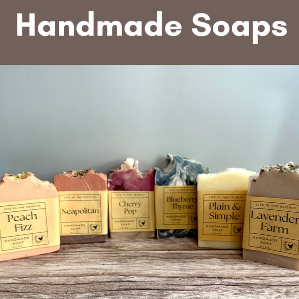 Handmade Soap with Add-Ons Loofah Bag & Soap Holder- Cold Process Soap, Gifts, Party Favors, Shower Favors, Soap Bar, Mother's Day, Birthday