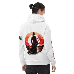 Japan Hoodie Perfect Gift for Anime Lover, Japanese Samurai Geisha Streetwear Fashion Christmas Present for Him, Japan Apparel, Gift for Boy