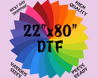 22x80 Gang Sheet, Custom DTF Transfers, DTF Print, DTF Gang Sheet, Wholesale Gang, Express Direct To Film Transfers, Personalized Heat Print